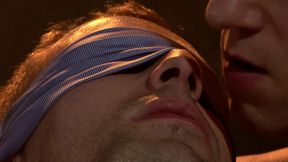 Blindfolded gay sex and a bit of soft gay BDSM scenes