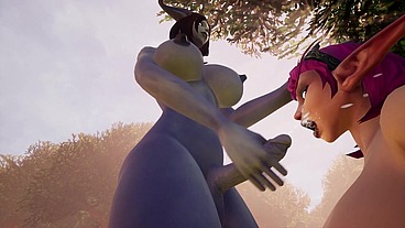 Draenei Futa Dickgirl Fucks Hot Elf - Warcraft Porn Parody
