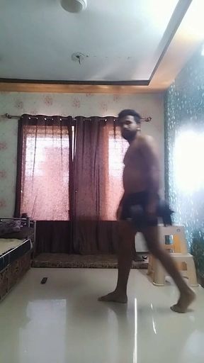 Indian boy workout and hard gym