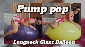 Pump pop with 36 inch Longneck Giant Balloon