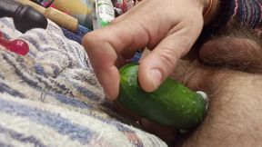 Playing with my cucumber