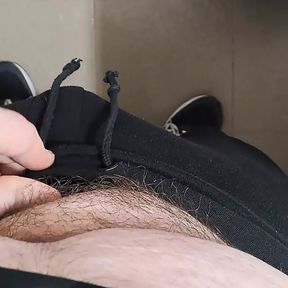 hairy fucking guy ok with his dick pulled through his pants