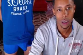 White lad And black lad Have Mutual poked On cam