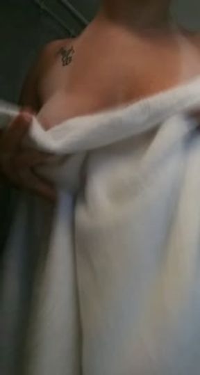 Fresh out the shower pierced titties