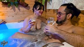 10th anniversary jacuzzi fun: mirror blowjob, mutual masturbation & double cumshots in the hot tub - the vegas romantic amateur getaway