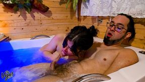 10th anniversary jacuzzi fun: mirror blowjob, mutual masturbation & double cumshots in the hot tub - the vegas romantic amateur getaway