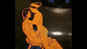 AI Experiments: Animated Ancient Greek Erotic Art of Couple Making Love