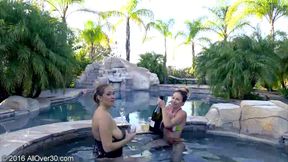Elexis Monroe and Tiffany Paris Hot Tubbing