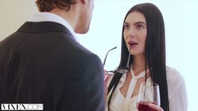 Cute black-haired babe Marley Brinx screwed in the doggy style