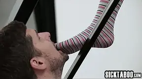 Big cock guy fucks her silky soft soles before hot MILF rode his big dick