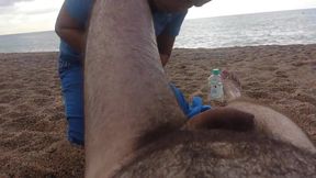 Nude massage on the beach