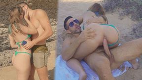 Portuguese beach babe gets picked up and sucks big cock