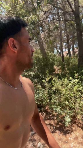 Fully Naked Showing off to Cars & Motorbikes