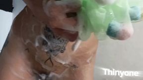 Hungry street girl found from a slum &mdash;  fed and shaved her &mdash;  gave my stepmothers eyeglasses and fucked