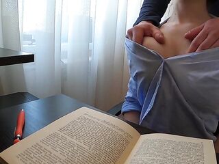 A Student with Large Melons Is Screwed During the time that Her Parents Are Not at Home