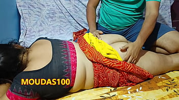 Newly married Desi Wife Nisha in Sharee - Sexy Body Massage