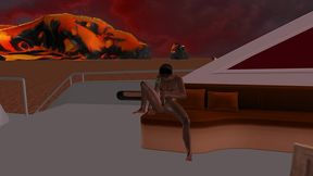 animated 3d gay porn - solo black man sitting shaking his dick