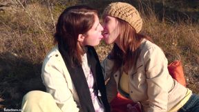 I brought the strap-on: lesbians on a picnic decide to have some risky fun