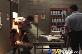 Sexy little twink becomes a prison bitch for a mature guy