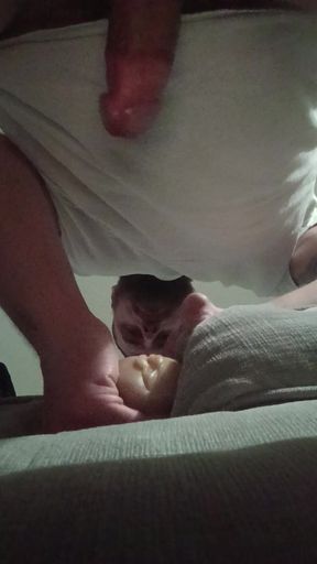 White Cock Fucks a Pocket Pussy Creampie