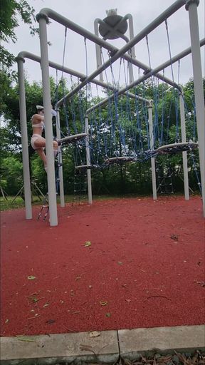 Maid Exhibitionist at Park