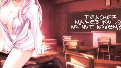 Teacher makes you lose "No Nut November" in this steamy anime POV video
