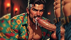 Hot Hotel Retro Blowjob Art