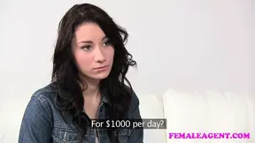 Sexy Shy beauty practices her pussy licking skills