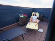 I watched my stepmother masturbate on the balcony but I was caught