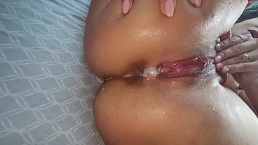 Soaked In Squirt By A Fat Ass Latina Brunette