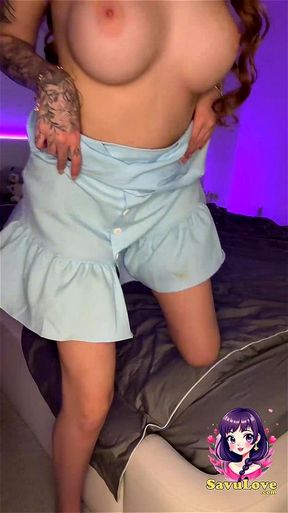 Drooling, curvaceous Adrianna Savu gets slapped with a gigantic faux cock and drilled hard by inked boy in the greatest core solo performance!