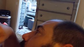 Bbw Wifey Gives Husband Handjob While He Smells Her Feet