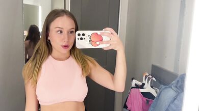 Loud Wet Pussy Fucking Teen Almost Caught In Target Fitting Room