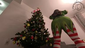 Farting Squats in Christmas Leggings