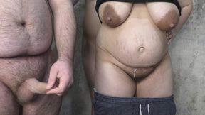 Pervert Wife Continue Lewd Bareback Breeding with Fat Strangers in Threesome - Milky Mari