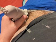 Edging with a disposable glove