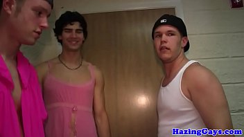 Dorm hazing teens enjoying fucking