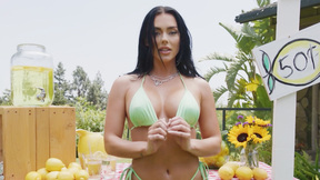 Juicy large tits Kaitlynn Anderson enjoys passion posing for the Playboy