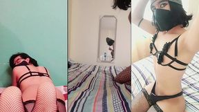 femboy trapyale locked up and having fun in his room with his lingerie part3