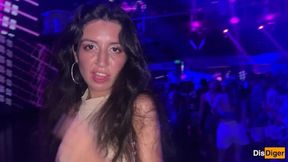 Sexy femme got down in a club bathroom for steamy tryst