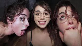 Submissive brunette TikTok slut gets pounded hard by NoLube in rough sex