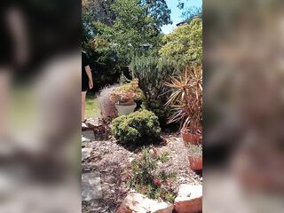 My fanny in the garden
