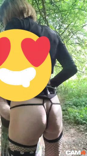 Offered to Caresses and Getting Pounded From Everywhere. Little Tease in the Forest.