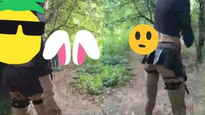 Offered to Caresses and Getting Pounded From Everywhere. Little Tease in the Forest.