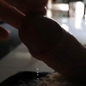 Big Uncut Close Up Cumshot