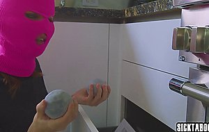 Tranny thief caught and got fucked hard by black dude and naughty babe