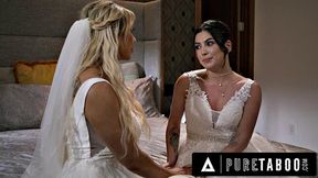 PURE TABOO Desperate Lesbian Brides Cyber Doll & Megan Mistakes Take It From Homophobic Officiant