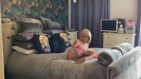 Rubber gloves on the bed