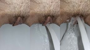 flash pussy bagnata e pelosa