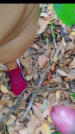 (Sri lankan dirty talk )outdoor jungle fun with Asian big ass girl friend   Clip 2